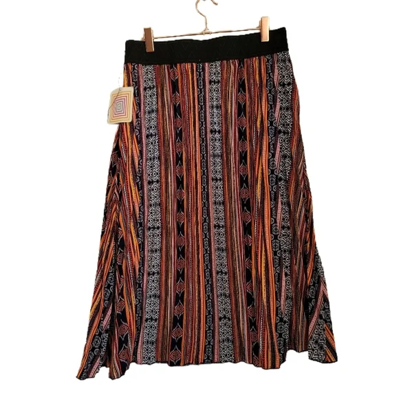 LuLaRoe Jill Skirt L Large Pleated Accordion - Picture 3 of 5